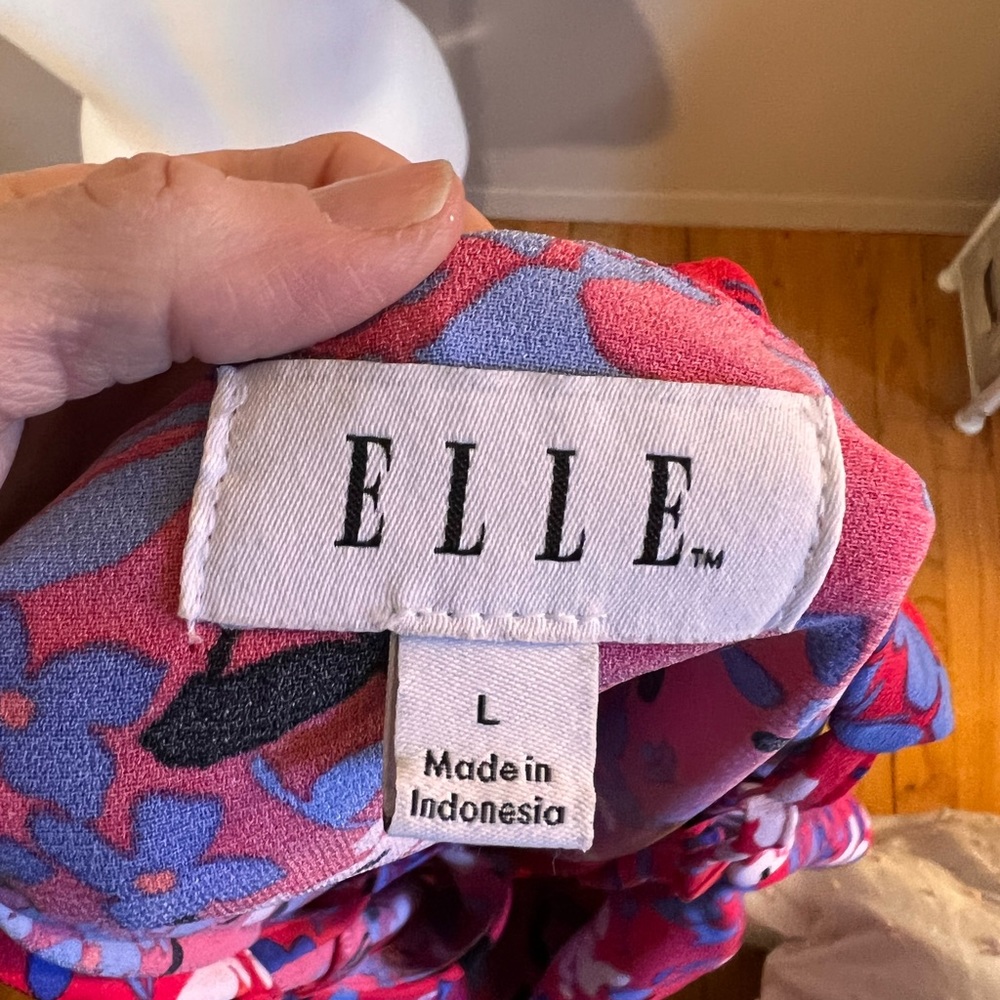 Elle Dress Size Large EUC vibrant floral print. Great for spring/summer - Picture 3 of 3
